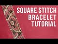 4x FASTER METHOD: Square Stitch Beaded Bracelet Tutorial and How To Read a Beading Pattern