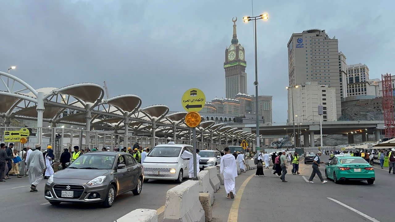 أجمل جولة مسائية في جرول مكة وطريقي إلى المسجد الحرام وشوفوا أجواء خيالية