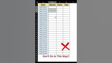Excel Trick ⏳ | Extract Month, Day & Year from Date Quickly | Excel Tips & Tricks 💡 #⃣