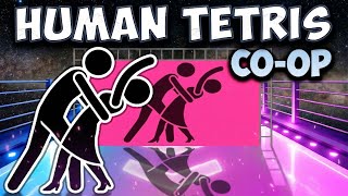 Human Tetris 2 Player Stretch Mode | Full Body Flex Challenge