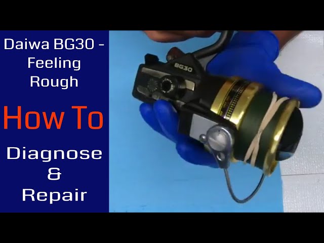 Daiwa BG30 feeling rough diagnosis and remedy + how to take apart &  service: Fishing Reel Repair 
