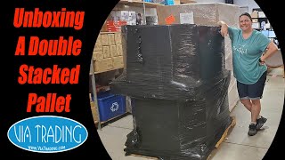 Unboxing a Double stacked pallet of Plus Size Clothing - Check out all the amazing finds!