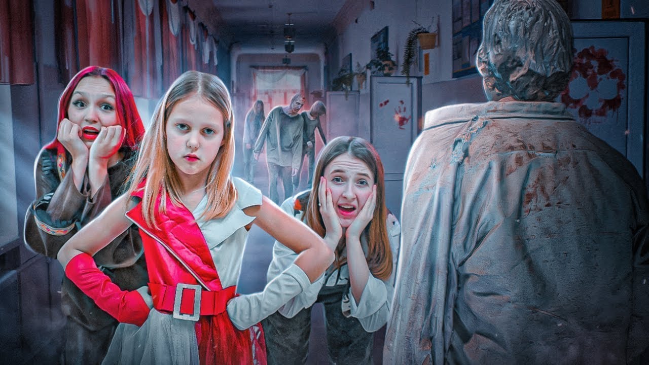 ზომბები სკოლაში! ჰელოუინის წვეულება ნამდვილ საშინელებაში გადაიზარდა! ნაწილი 1