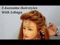 Beautiful Hairstyles with Lehnga, Salwar, Churidar & Gown Hairstyles for Wedding Function Hair Style
