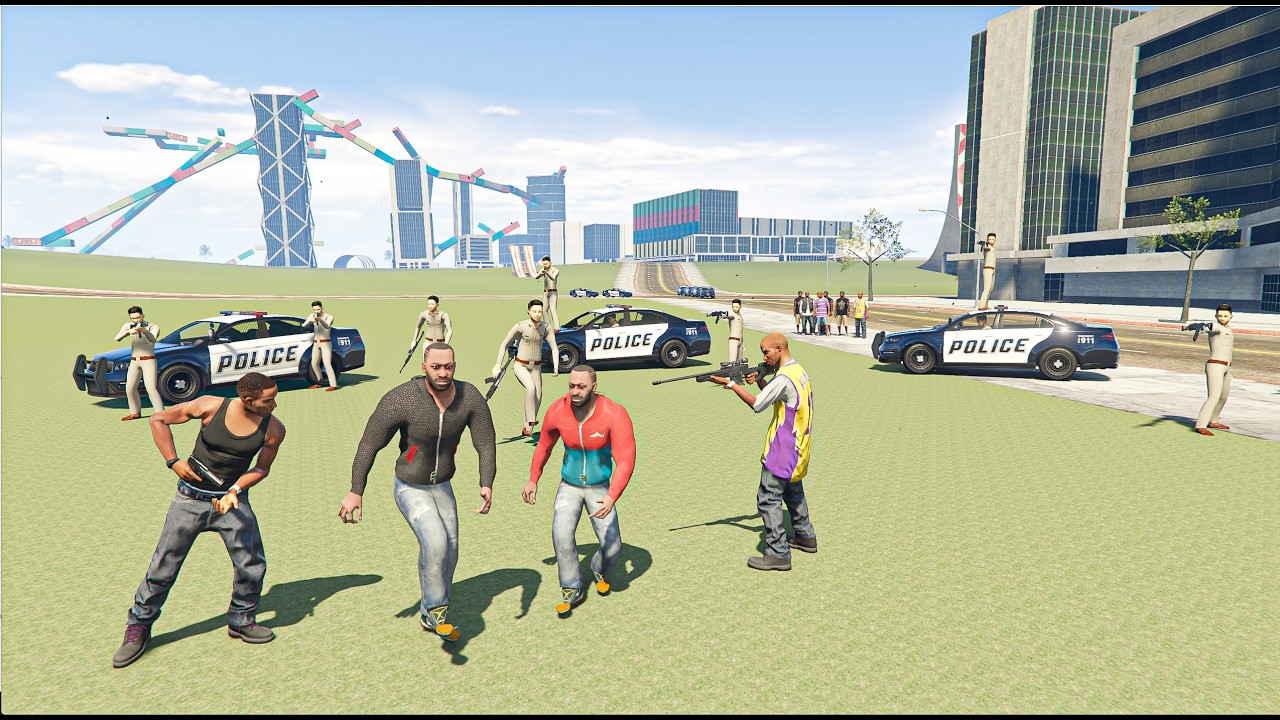 Frank & Franklin VS Police & Gangs in Indian Bikes Driving 3D #14