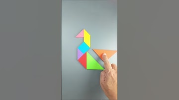 easy tangram drawing shape #tangram #tangrampuzzle #satisfyingart