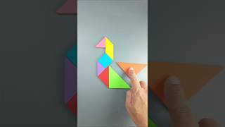 easy tangram drawing shape #tangram #tangrampuzzle #satisfyingart