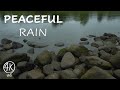 4K Rain on River - Relaxing Rain on River Stream - Rain and River Sounds | Peaceful Rain on Water