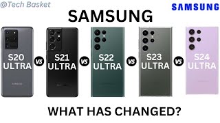 Samsung Galaxy S20 Ultra vs S21 Ultra vs    S22 Ultra vs S23 Ultra vs S24 Ultra