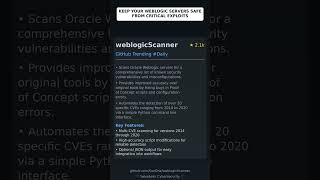 GitHub Trending Repositories: 0xn0ne/weblogicScanner 🇬🇧