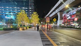 เดินเล่นถนนสีลม กลางคืน กรุงเทพ​มหานคร​ | Silom​ Road​, Bangkok​ Thailand​ | ซอนอ