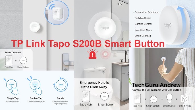 Tapo Tapo D230S1 Sonnette vidéo de sécurité sans fil intelligente 2 K 5 MP  alimentée par piles avec conversation bidirectionnelle IP64 Vision nocturne  en couleur Stockage cloud et local Fonctionne : 