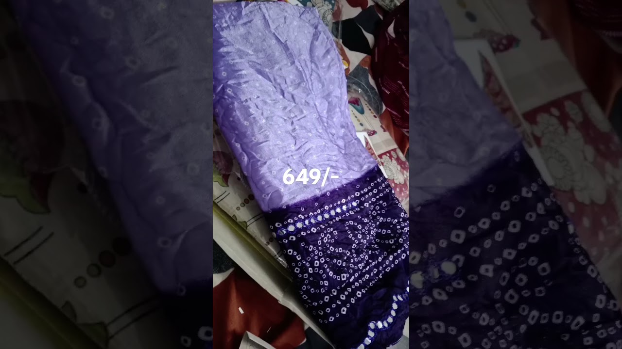 ❤️❤️New Arrival❤️❤️"SAREE DETAILS"Baandini Pattern  Crush Saree  650/-🤩Ready Stock Al9949396516