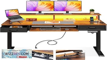 AODK Electric Standing Desk with Drawers & Keyboard Tray 55 Inch Height Review