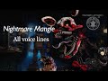 Nightmare Mangle FNAF AR (All voice lines) #fnaf #fnafar
