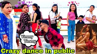 Yimmy Yimmy😂funny😝comedy dance in public prank😳reaction video😲best dance video 2024💫