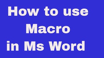 how to use macro in ms word | ms word macro tutorial  | macro in ms word 2007 / 2010 / 2013 / 2016 |