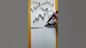 Khâm phục tài năng vẽ tranh thủy mặc