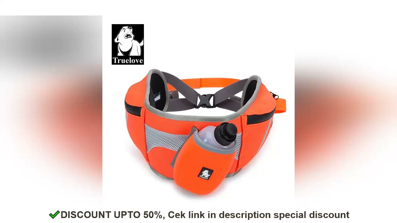 Truelove Pet Waist Leash Dog Walking Fanny Pack with Phone Holder Dog Poop Bag Pocket Dog Treat Pouc