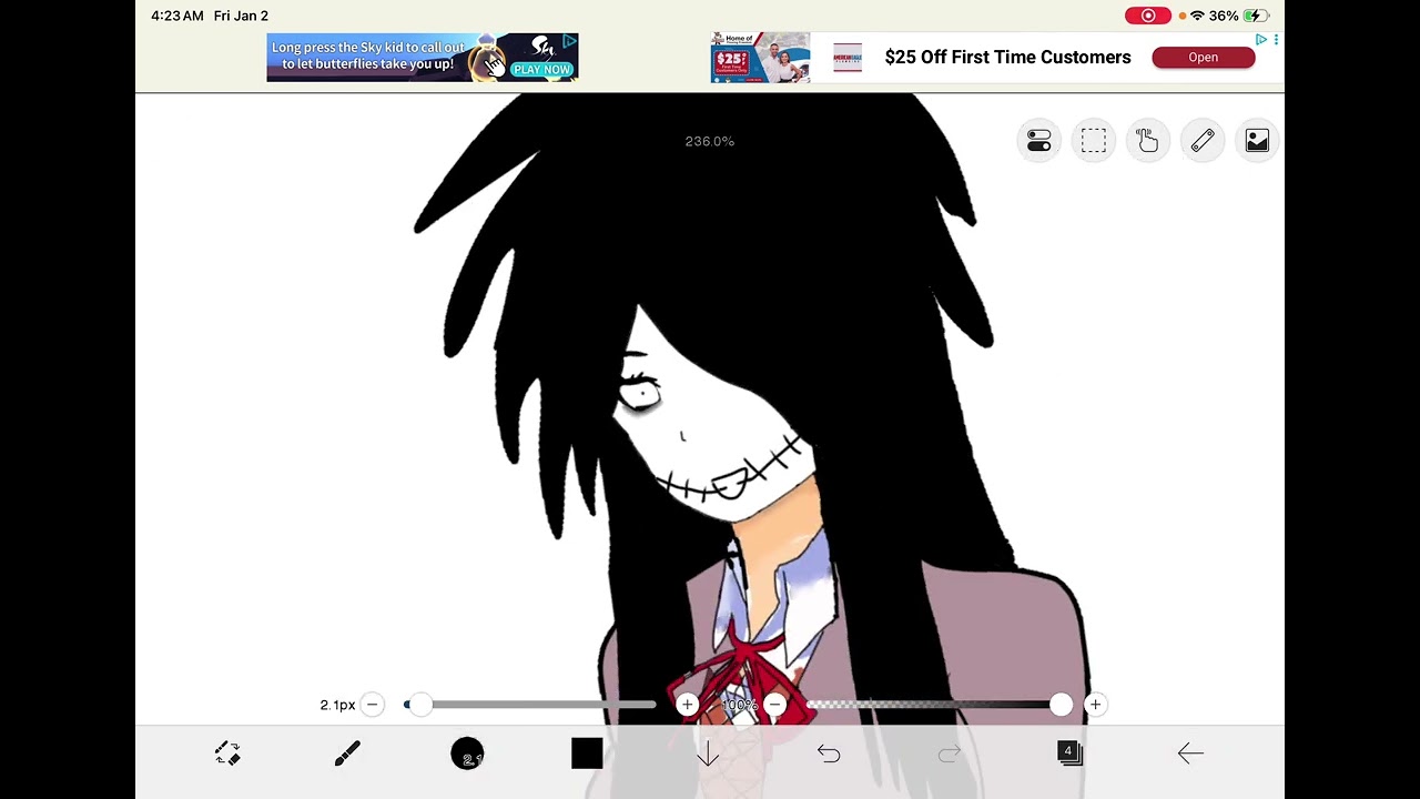 I tried making Lilith’s  spooky scary sprite but it just looks stupid ￼I need help please..