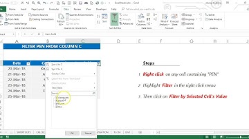 Filter Using Right Click Menu