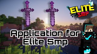 || Application for Elite smp || #elitesmpapplication  #minecraft  || Sumu bhai gaming ||