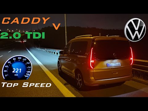 VW CADDY V (2021) 2.0 TDI (122 hp) Acceleration & Top speed