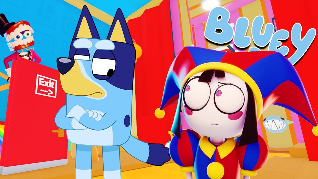 BLUEY se queda ATRAPADA en el ASOMBROSO CIRCO DIGITAL | Las Aventuras de BLUEY en ROBLOX!