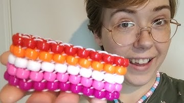 Lesbian Pride Kandi Cuff Tutorial