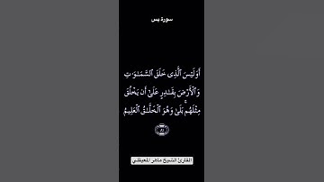 تلاوة عطرة من سورة يس