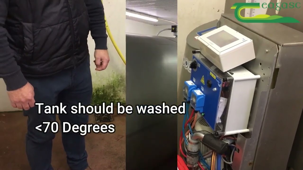 Washing the bulk tank