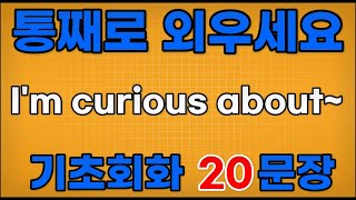 [영어 패턴 훈련 #121] I'm curious about~ 패턴 20문장 통째로 외우기! 입트이는 영어 5분 완성 | 왕초보 영어회화