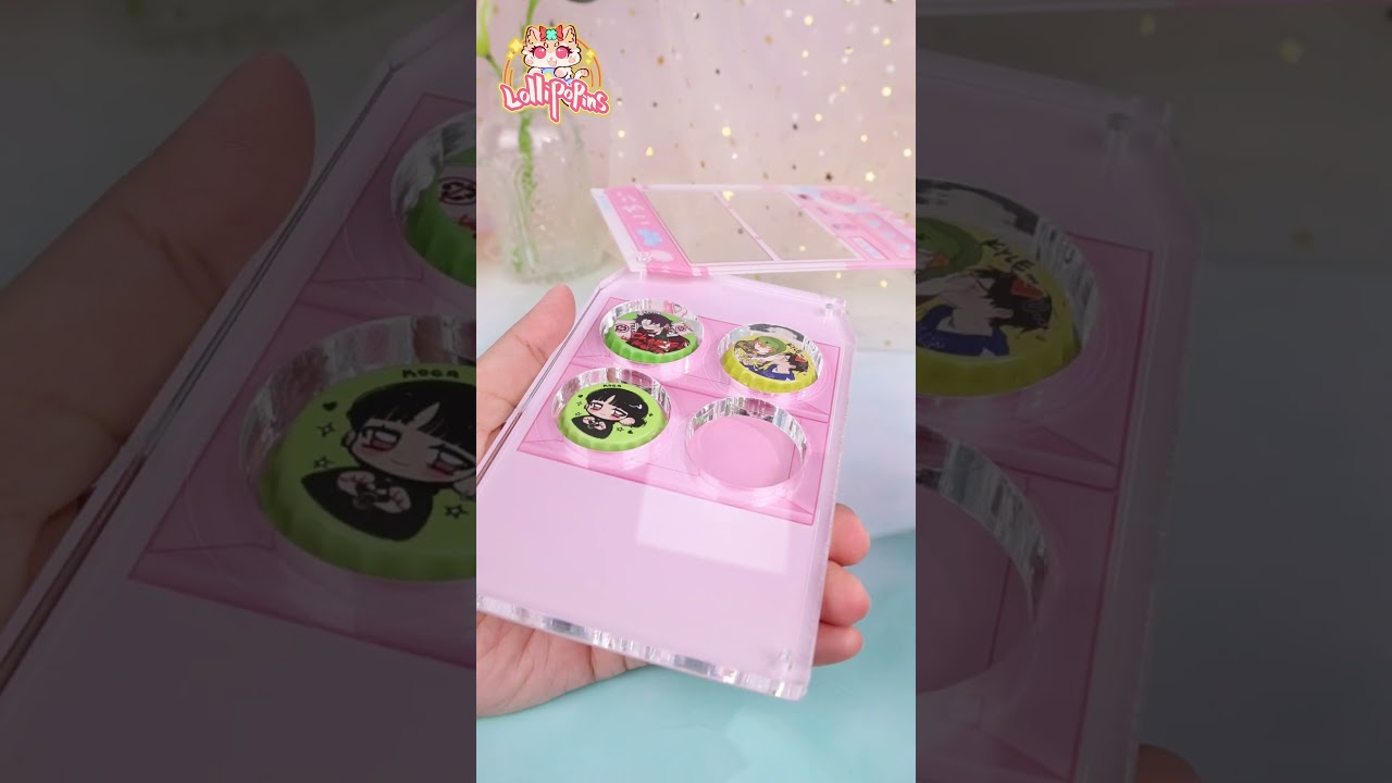 Come and design a display cabinet for your pill button pins. Create its little home~~~