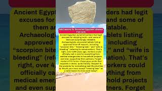 Ancient Egyptians // UNEXPECTED work excuses revealed #shorts