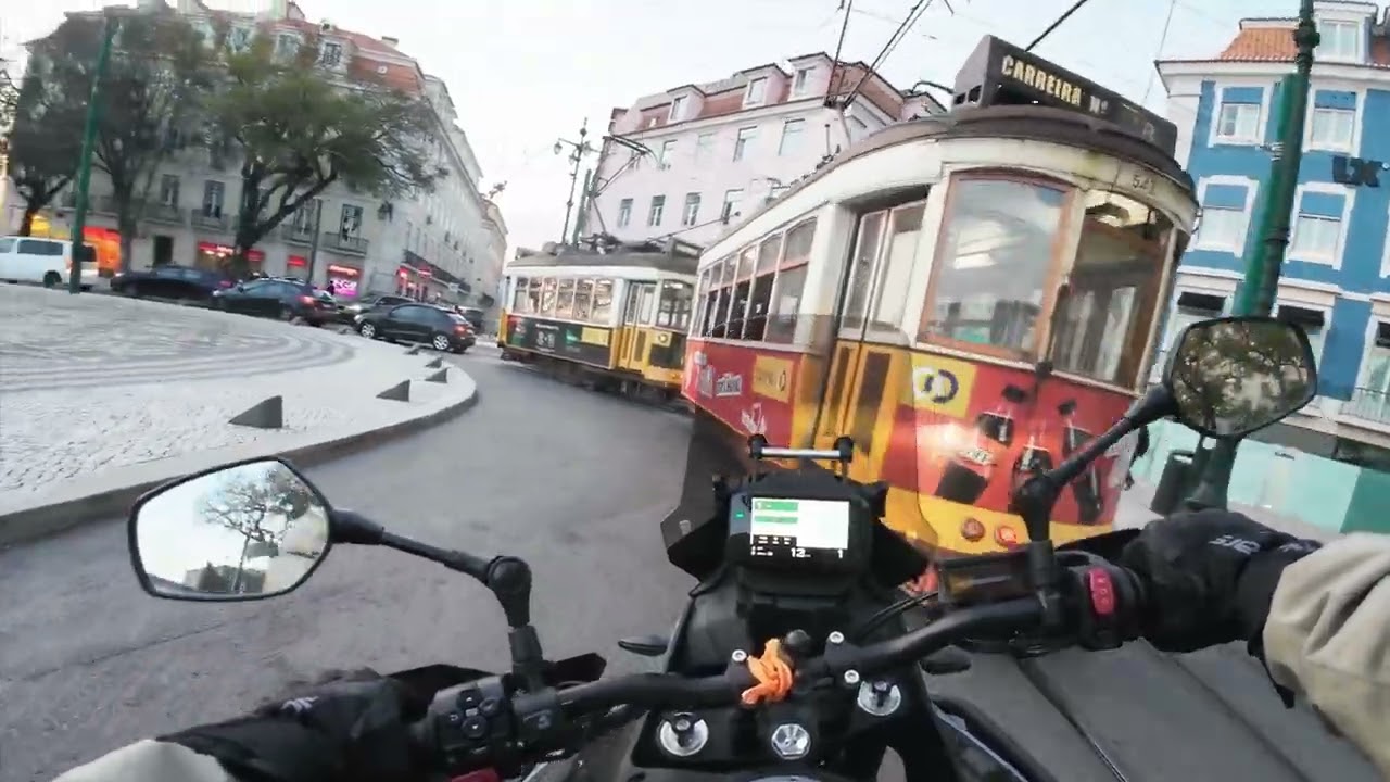 Lisbon to Guincho, sunset to dusk on CFMoto 450MT