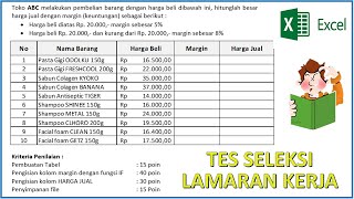 MICROSOFT EXCEL TEST FOR JOB APPLICATION SELECTION