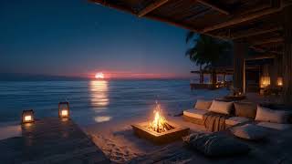 Quiet Ocean Evening • Soft Fire Sounds for Calm Sleep and Inner Peace