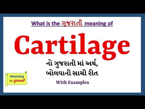 Cartilage Meaning in Gujarati | Cartilage નો અર્થ શું છે | Cartilage in Gujarati Dictionary |