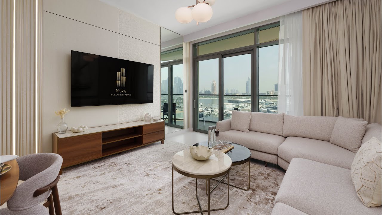 Elegant 2BR in Marina Vista | Sea Views & Private Beach Access