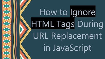 How to Ignore HTML Tags During URL Replacement in JavaScript