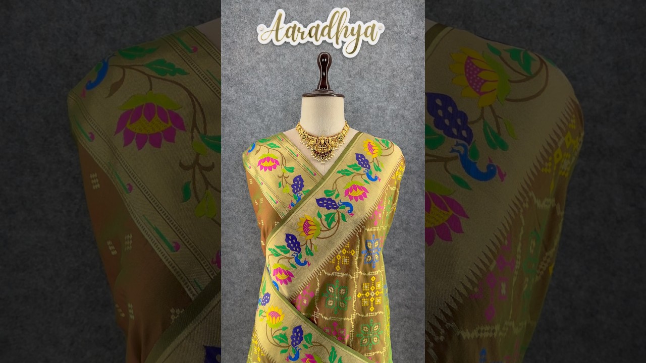 Pure Soft Silk Bandhani Patola Fusion Paithani Saree