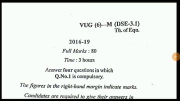 BBMKU sem 6 DSE 3 theory of equations previous year