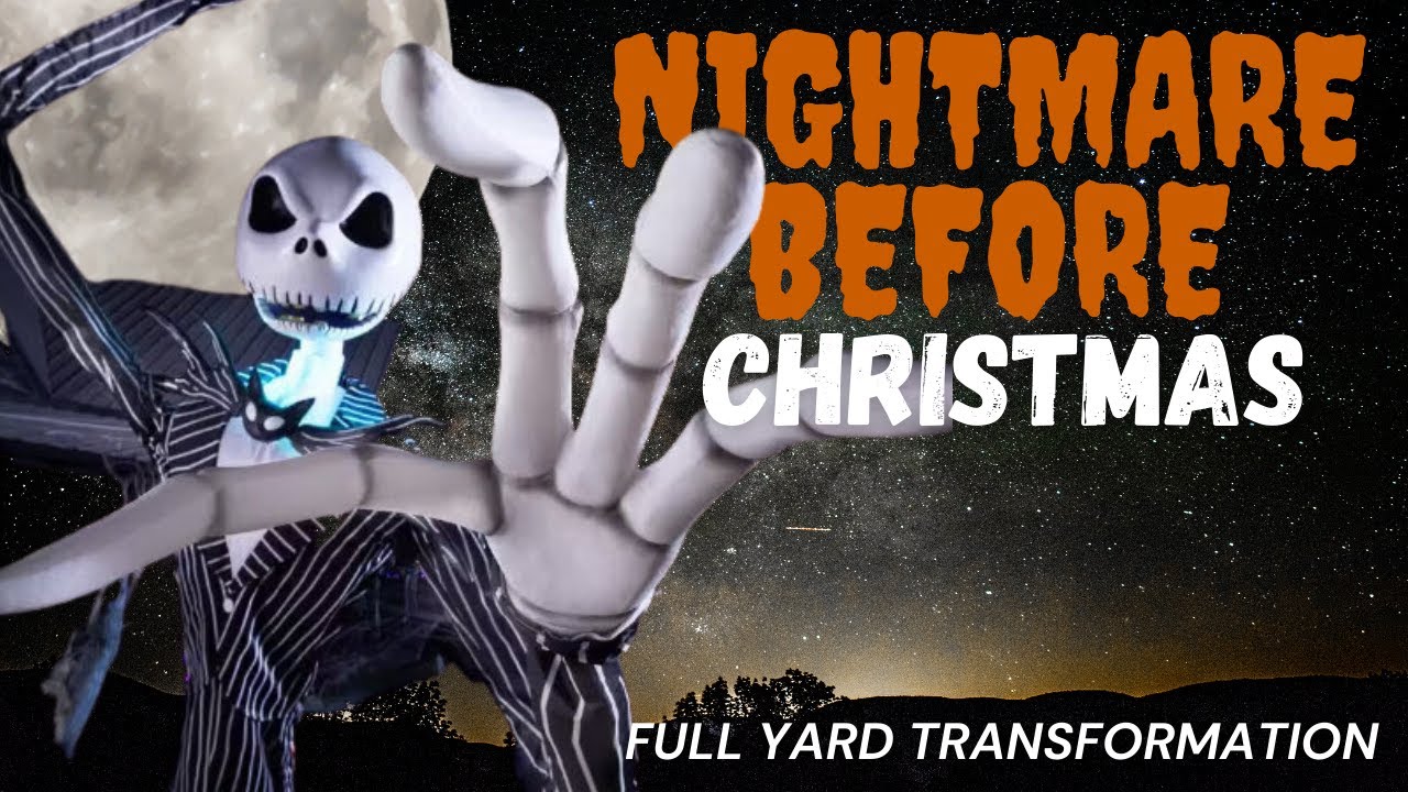 Nightmare Before Christmas Halloween Decor Full Yard Jack and Sally ...