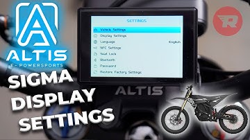 How to Use the Altis Sigma Display, Controls & Settings | E-Moto Tutorial