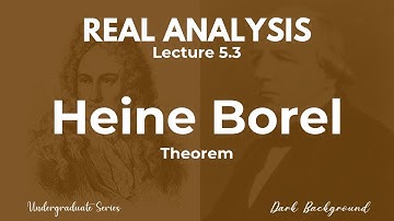 Real Analysis Lecture 5.3 Heine-Borel Theorem