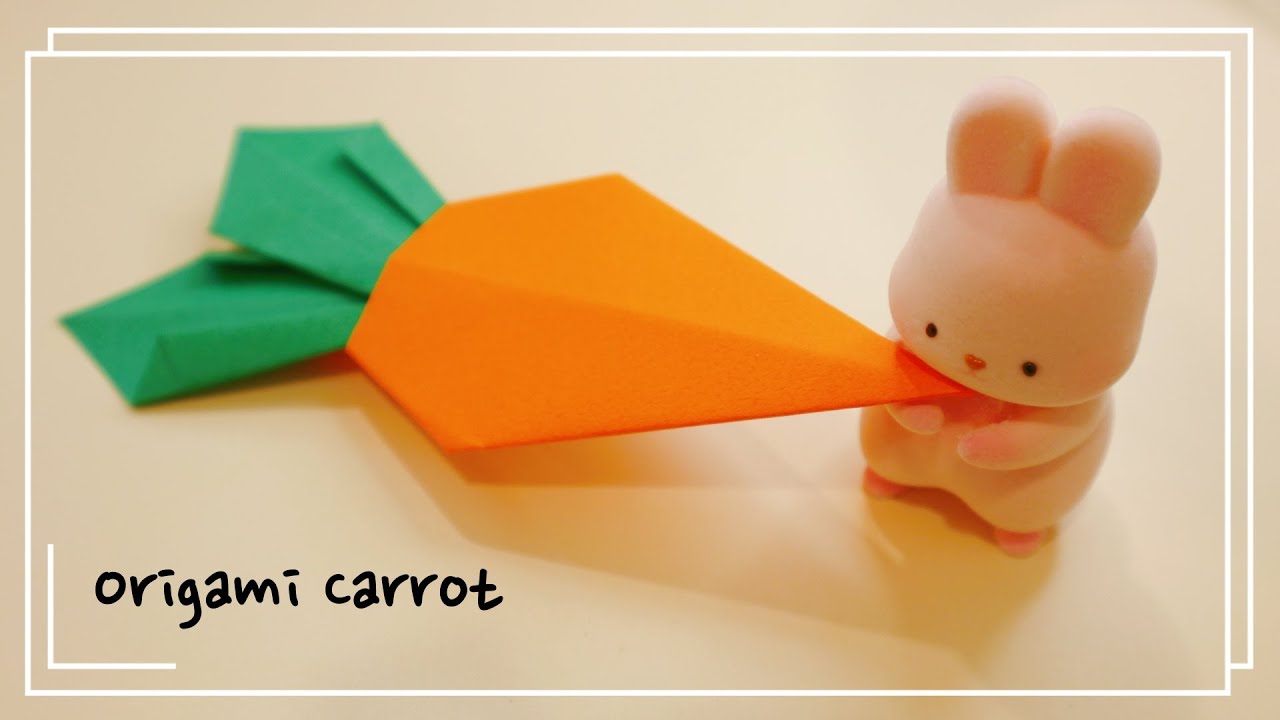 Origami Carrot | How to Fold Paper Carrot | Origami Carrot Tutorial | Paper DIY