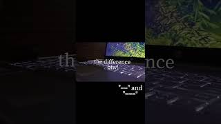 difference between "==" and "==="????#coding #basic #learning #shorts