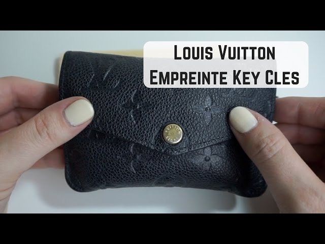 BNIB Amazing LOUIS VUITTON Bicolor Empreinte Leather Key Cle
