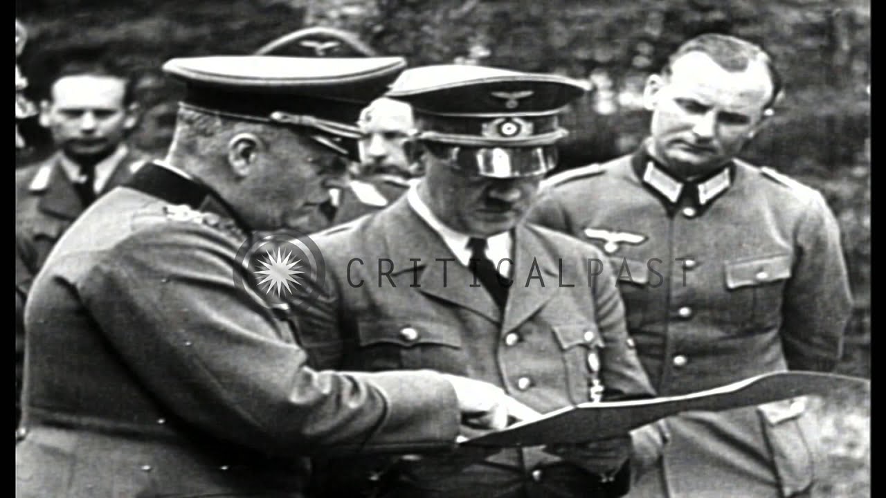 Germany concludes armistice with France in Compiegne, France during World War II. HD Stock Footage