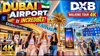 Dubai Airport 🇦🇪 Is INCREDIBLE! 😱 | DXB International Airport Walking Tour 4K